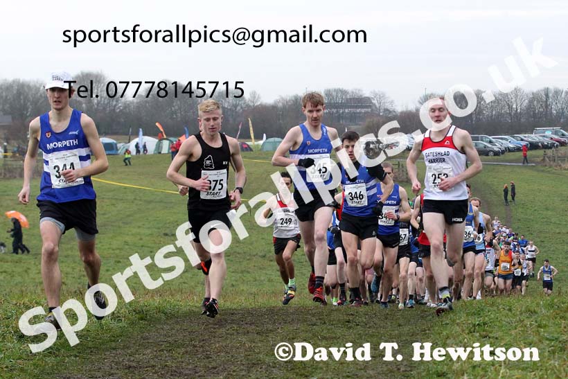 Senior men, 2021 North Eastern Cross Country Championships, Sedgefield. Photo: David T. Hewitson/Sports for All Pics